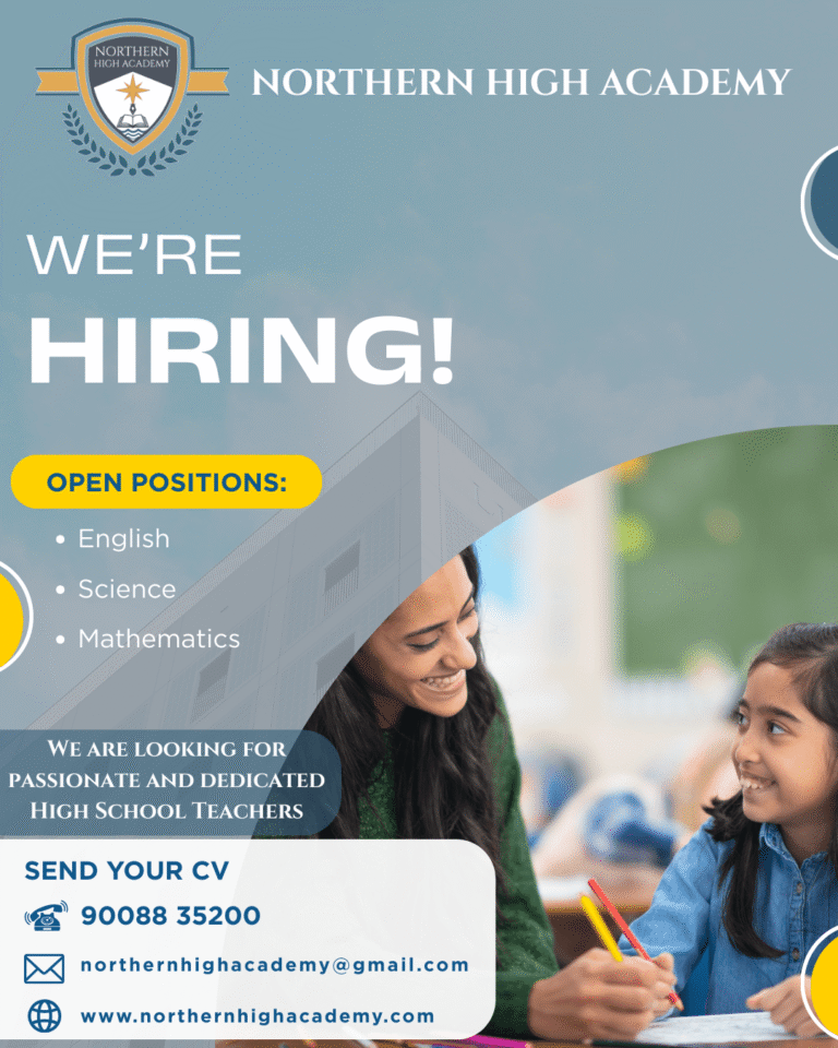 Northern High Academy Hiring Teachers